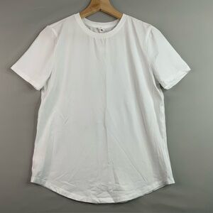 Lululemon Classic White Crew-Neck T-Shirt. Women’s Size 4.